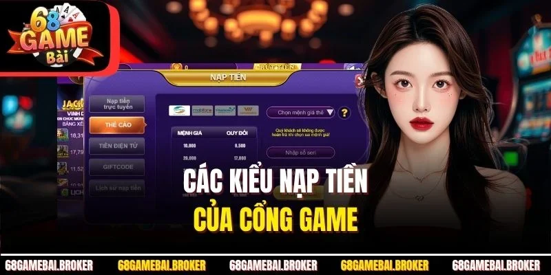  Các kiểu nạp tiền của cổng game